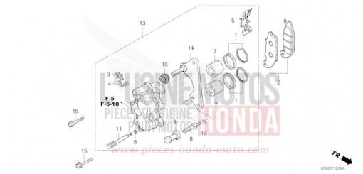 ETRIER DE FREIN AVANT MSX125AR de 2024